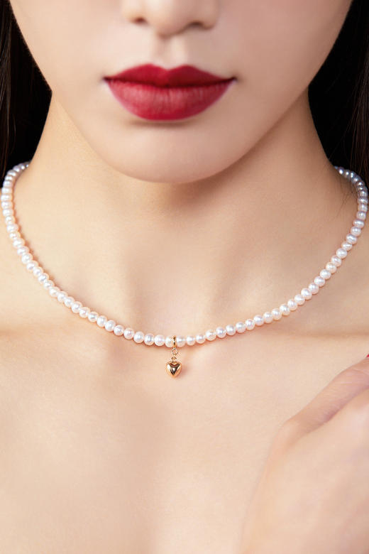 pearl moments 小金心 4号baby全珠珍珠项链 商品图1