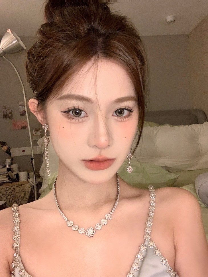 Onechu美瞳 年抛隐形眼镜 泪光奶栗14.2mm 1副/2片-VVCON美瞳商城14