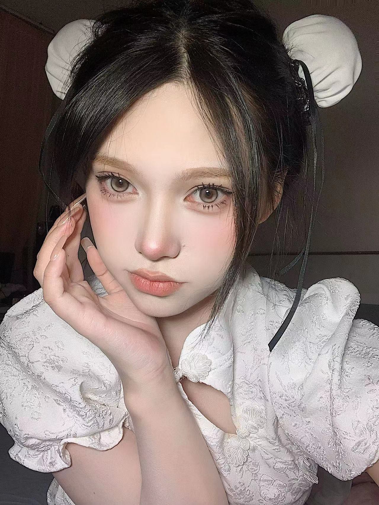 Onechu美瞳 年抛隐形眼镜 泪光奶栗14.2mm 1副/2片-VVCON美瞳商城17