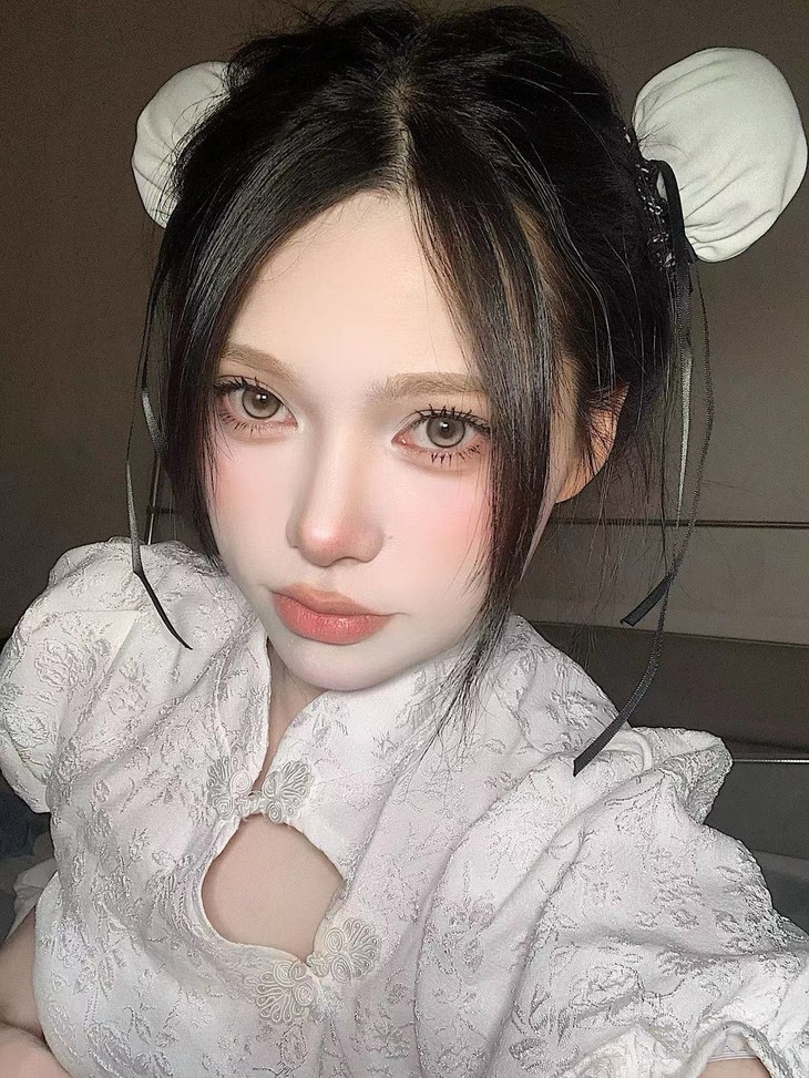 Onechu美瞳 年抛隐形眼镜 泪光奶栗14.2mm 1副/2片-VVCON美瞳商城19