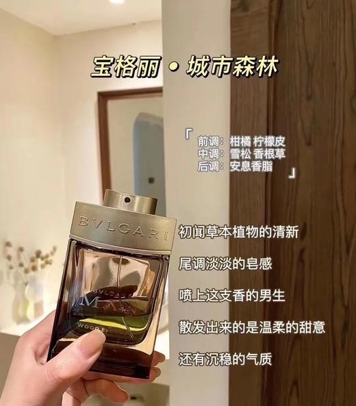 宝格丽城市森林男士香水 木质香韵焕活自然持久淡香清新 EDP 商品图3