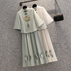 YBQG-2139民国风唐装女装改良旗袍采耳服禅意年轻款茶艺师服上衣中袖套装女 商品缩略图3
