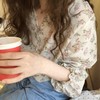 春夏季新款甜美小清新喇叭袖领雪纺上衣小衫洋气碎花衬衫女 商品缩略图0