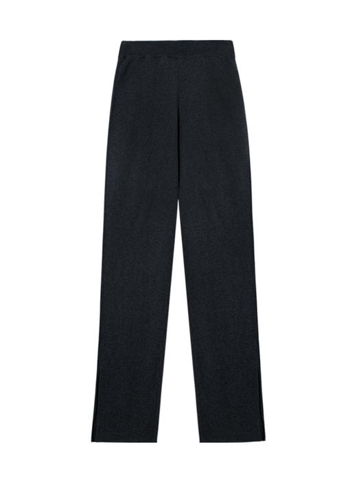 322工房真丝羊绒开叉瘦腿裤2022秋冬新款显瘦针织细腿长裤女A962 商品图4