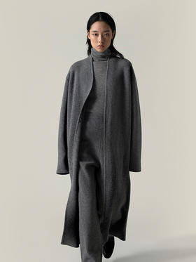 322工房重磅经典羊绒羊毛针织外套2022秋冬款加厚保暖时髦大衣女