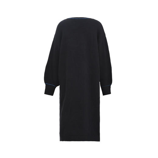 两三事踏梦寻花 2023春季新款复古油画图案刺绣宽松毛衣裙连衣裙 商品图3