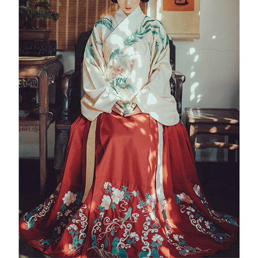 裁缝学苑 AG32交领汉服琵琶袖明制袄裙套装11服装裁剪图牛皮纸样 商品图0