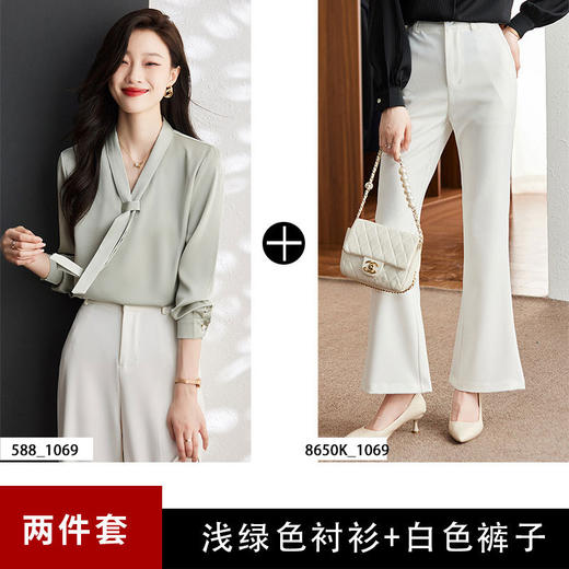 设计感小众新款春季v领雪纺衬衣XZ-588 商品图6