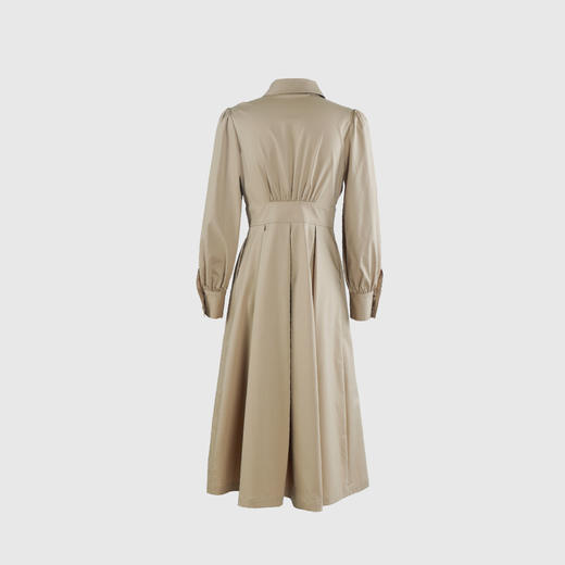 断腰加折复古气质连衣裙 商品图2