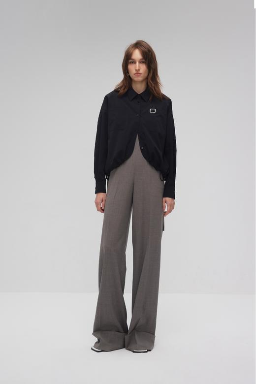 下摆抽绳衬衫 商品图0