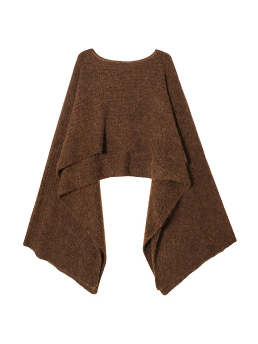 322工房多用披肩斗篷2022新款羊驼毛开口袖加厚保暖外搭围脖A927 商品图4