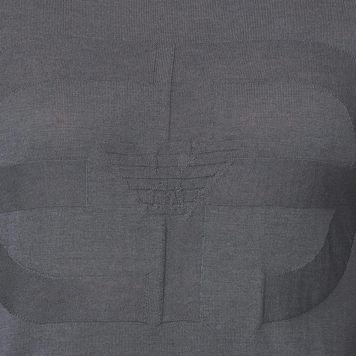 EMPORIO ARMANI 阿玛尼 男士徽标印花羊毛圆领长袖针织衫 灰色 6L1MX7 1MMVZ 0651 商品图2