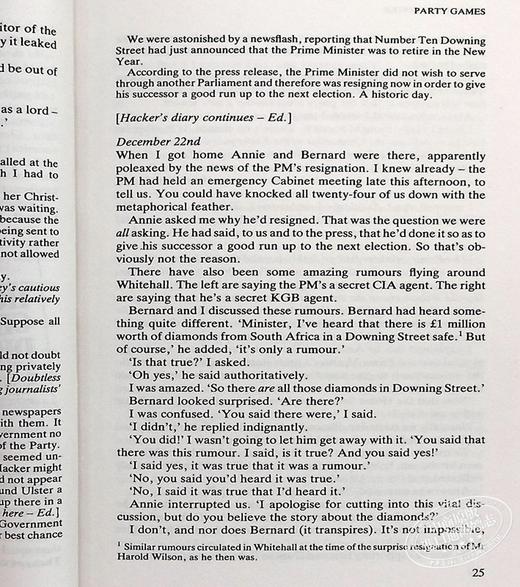 【中商原版】是 首相故事完整版+部长故事完整版英文原版 the complete yes prime minister BBC经典电视剧小说两册套装 商品图8