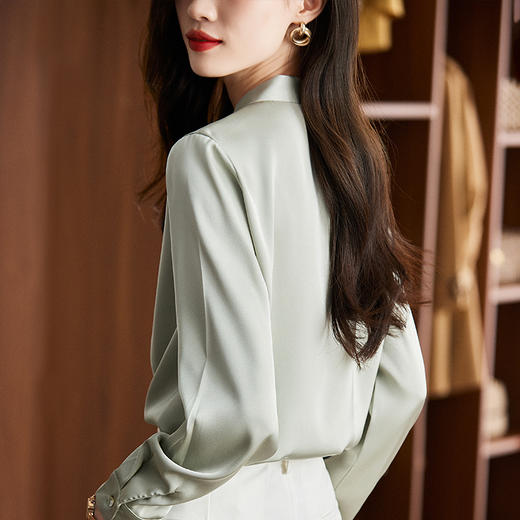 设计感小众新款春季v领雪纺衬衣XZ-588 商品图4