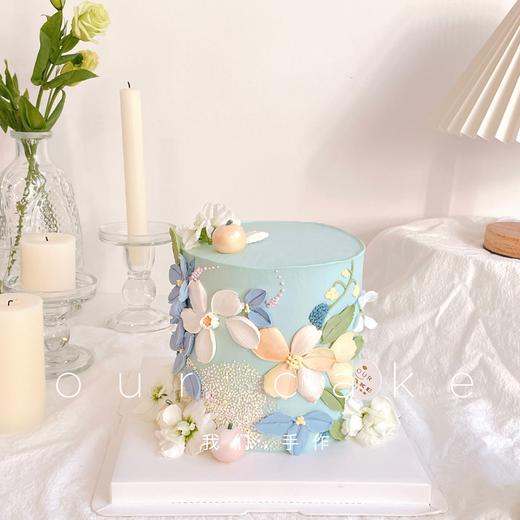 刮刀花裱花送女生女士加高蛋糕-低糖处理无添加 商品图0