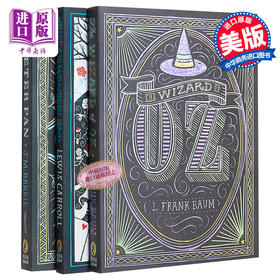 【中商原版】Puffin Chalk 插图毛边系列童话 爱丽丝梦游仙境 彼得潘 绿野仙踪 3本套装 英文原版 Alice Peter Pan Wizard of Oz
