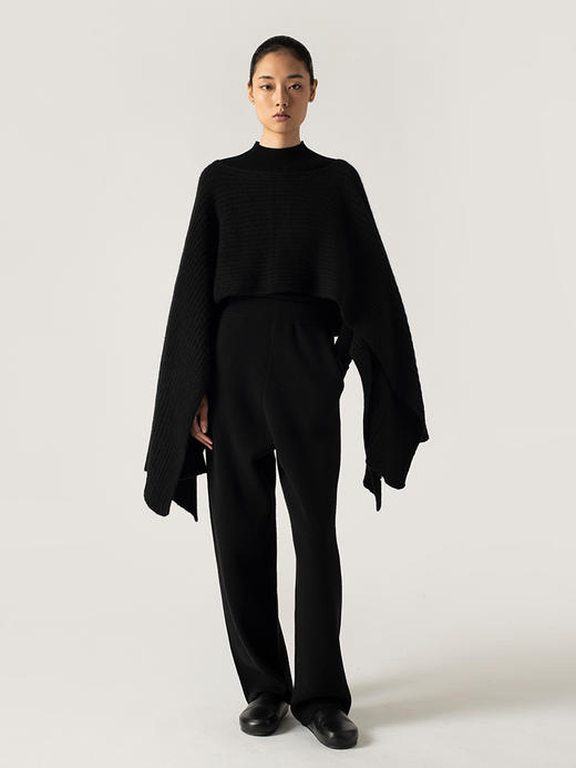 322工房多用披肩斗篷2022新款羊驼毛开口袖加厚保暖外搭围脖A927 商品图3