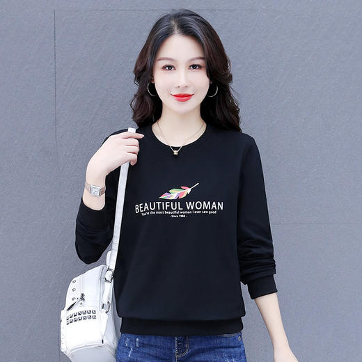 TY86019 卫衣女秋冬2023新款宽松休闲卫衣时尚洋气中老年妈妈秋装长袖上衣 商品图3