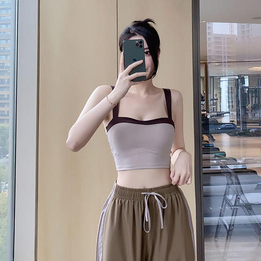 跃牌【周游世界系列】撞色跑步防震高强度健身文胸 可拆卸胸垫BR1426 商品图2