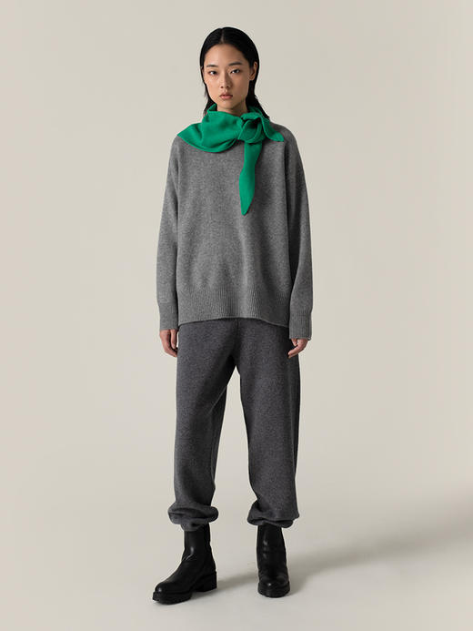 322工房重磅经典加厚纯山羊绒套头衫2022秋冬新款保暖圆领针织衫 商品图1