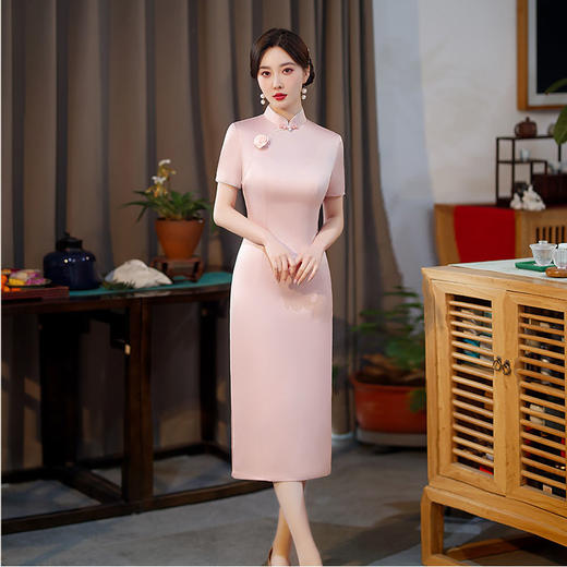 GSJ-2042新款中长敬酒服新娘装晚礼服气质优雅时尚连衣裙女2042 商品图1