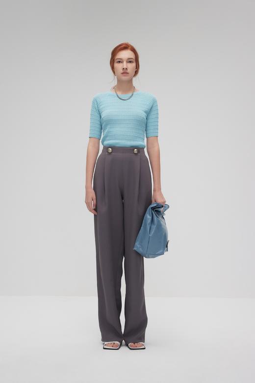 超弹针织修身T恤 商品图0