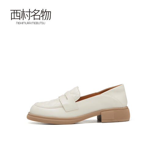 西村名物2023春季新款复古学院风乐福鞋休闲一脚蹬皮鞋通勤11801 商品图2