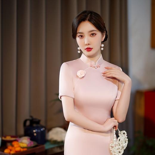 GSJ-2042新款中长敬酒服新娘装晚礼服气质优雅时尚连衣裙女2042 商品图4