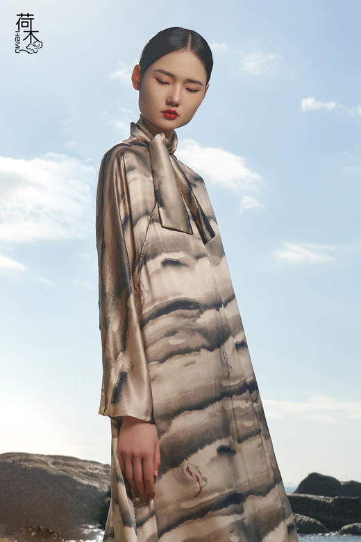 荷木HEMU北冥·印花长方巾 商品图1