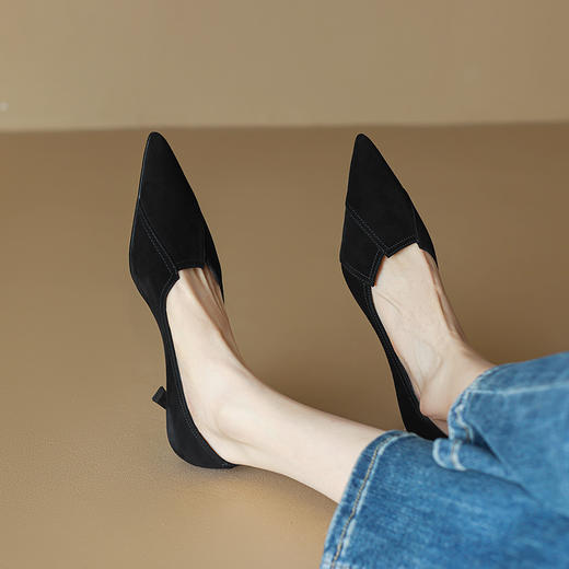 纯色简约，羊猄皮轻奢高品质单鞋DB-M5535 商品图12