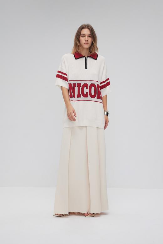 独角兽针织宽松Polo衫 商品图0