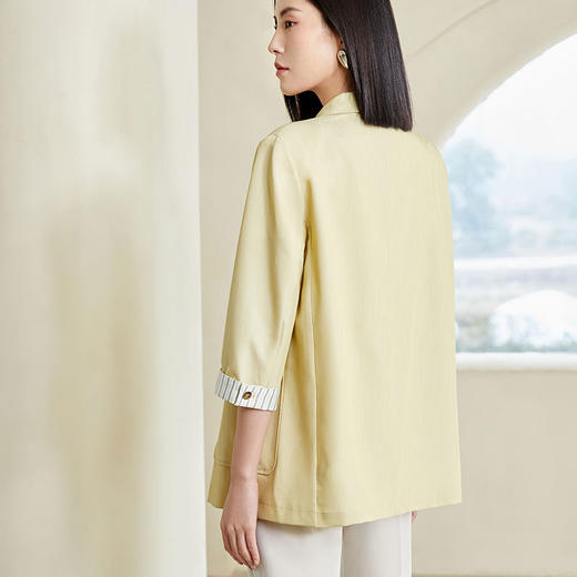 玳莎五分袖休闲西装2023新款宽松百搭时尚通勤职业外套女士  DA37201 商品图3