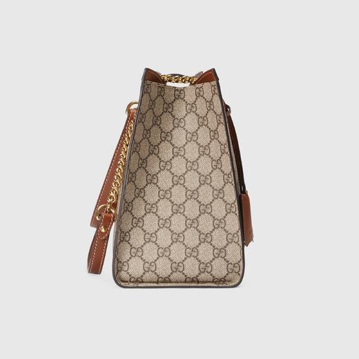 GUCCI Padlock系列 女士中号GG肩背包 479197 乌木色GG Supreme帆布+棕色皮革 商品图1