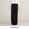 JUDYHUA 毛边设计款直筒裤 商品缩略图0