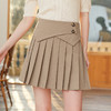 Famecoco范可儿短裙女交叉腰头百褶裙春季小个子半身裙 商品缩略图0