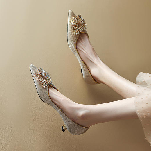 优雅轻奢，水钻饰扣浅口单鞋DB-M5533 商品图12