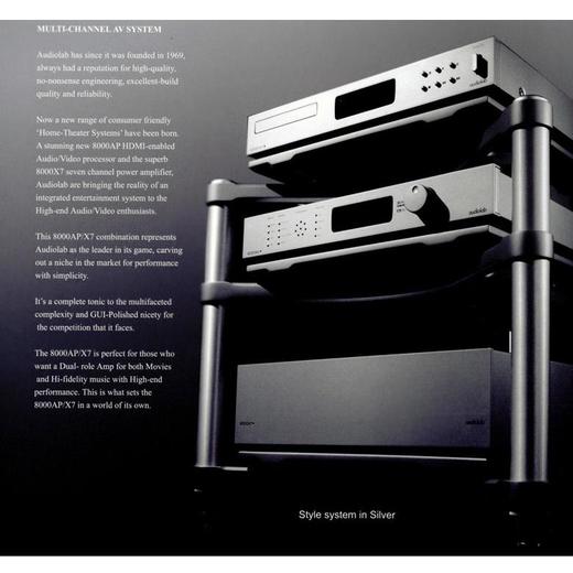 【发烧级HIFI影院】英国Audiolab傲立黑鑽係列8000AP + 8000X7 多声道前后级 商品图0