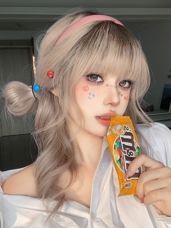 Onechu美瞳 年抛隐形眼镜 泪光奶栗14.2mm 1副/2片-VVCON美瞳商城20