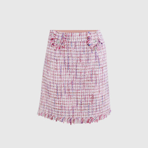 前小袢摆毛边小A半裙 商品图0