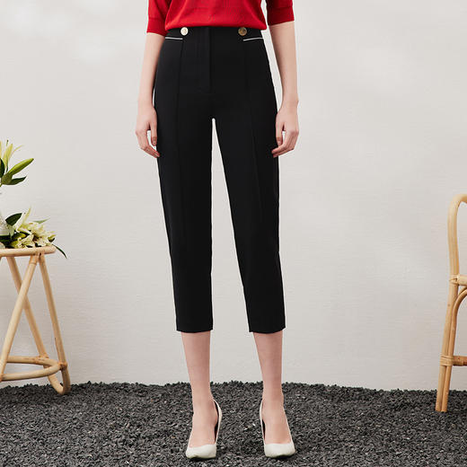 EITIE爱特爱春季新款职业干练通勤显瘦直筒裤女百搭长裤6905615 商品图1