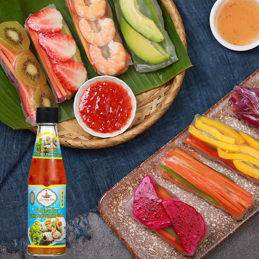 越南春卷皮甜辣酱组合｜稻米磨浆制成 外观通透 口感柔韧 搭配浓郁香醇甜辣酱 吃出健康美味 辣椒酱料 商品图8