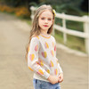 mettekids女童毛衣儿童秋冬洋气童装打底衫中大童撞色爱心针织衫 商品缩略图1