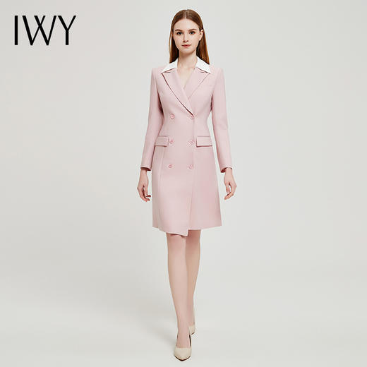IWY/春夏季粉色职业连衣裙女医美前台美容师教师工作服女正装Q13103粉色 商品图4