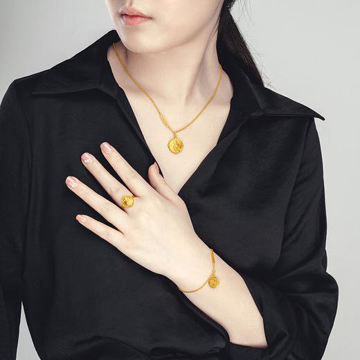 宫匠造办 灵龙灵凤黄金吊坠 商品图5