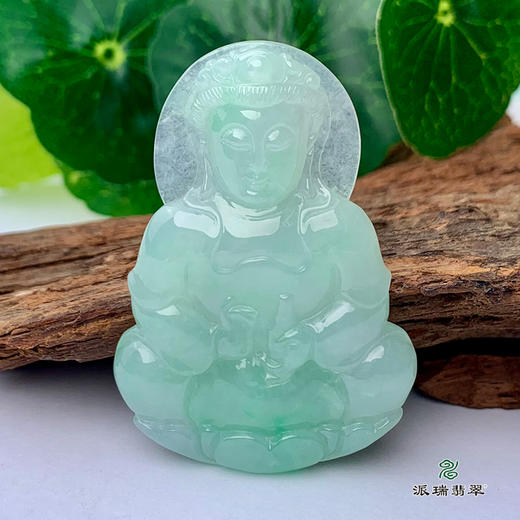 派瑞翡翠 翡翠观音 糯种 绿色 商品图0
