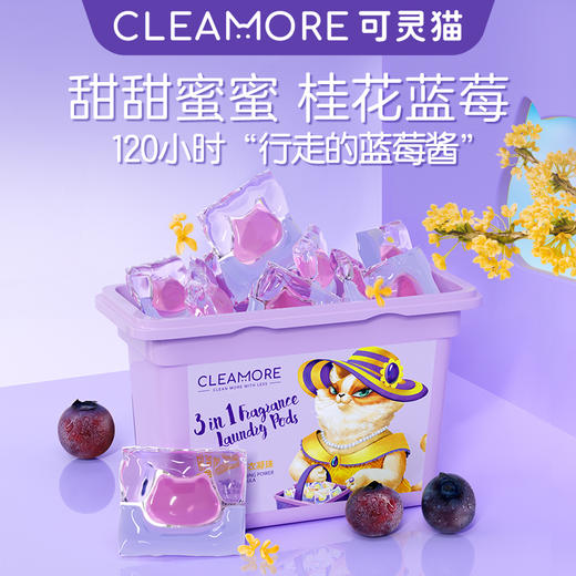 【拍三盒送三袋】可灵猫 |  洗衣凝珠花果香味持久留香锄菌除锄去污渍香氛洗衣液21颗*2 商品图2