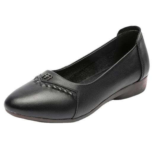 MLD-7376 2023春新款真皮软底工作鞋牛筋底套脚休闲舒适浅口妈妈单鞋女 商品图4