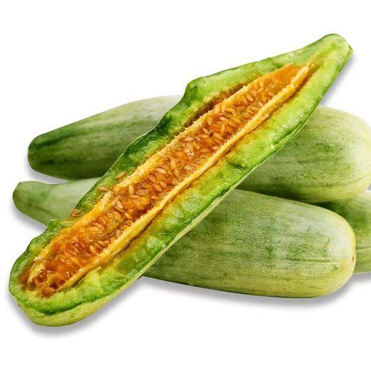 【羊角蜜瓜】前期口感清淡 后期甜度升高 介意慎拍~ 皮薄肉嫩 清甜多汁 果香四溢 松脆爽口 果皮薄脆 营养美味 4种规格任选 商品图3