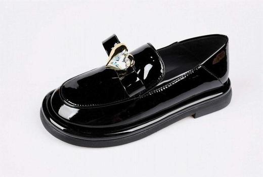 MIO米奥春季单鞋水钻豆豆鞋学院风一脚蹬圆头舒适低跟乐福鞋女鞋M231500543 商品图0