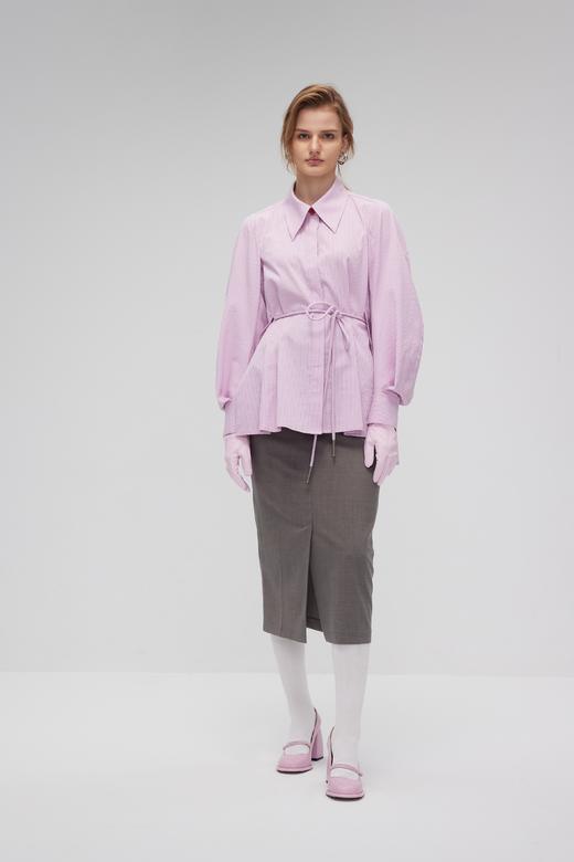 前开衩直筒半身裙 商品图0